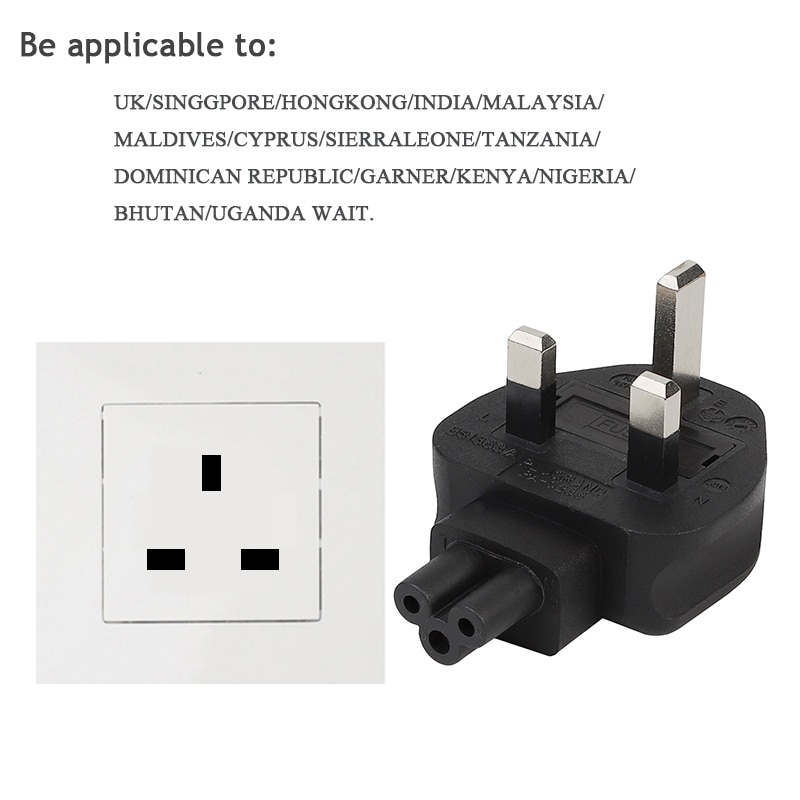 Uk 33-Pin Male To Iec 320 C5 Plug ,Uk To C5 Ac Power Adapter Uk Plug. Industrial Heavy Converter