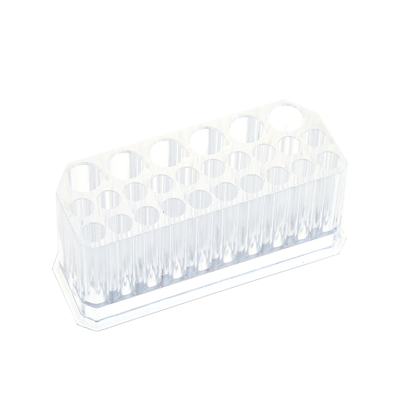 Clear Acrylic Eyeliner Lip Liner Pencil Holder 26 Slots Makeup Display Stand Organizer Makeup Brushes Shelf Cosmetic Storage Box