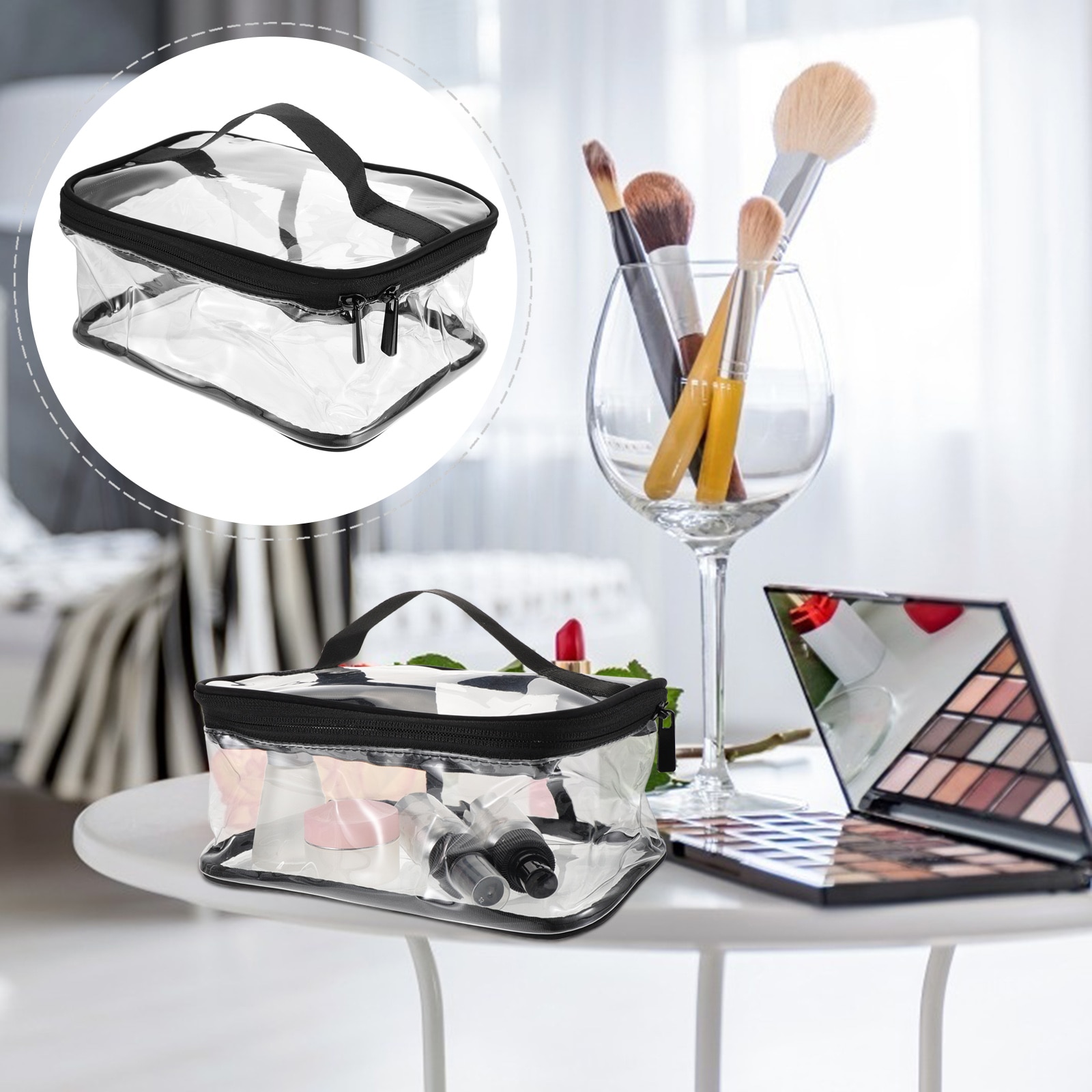 Wash Bag Transparent Clear Travel Makeup Bag Toiletries Pvc Storage Waterproof Travel