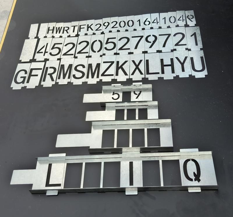 Galvanized Hollow Card Slot, Painted Digital Template, Stainless Steel Hollow Engraving Board, Replacement Type Font Combination