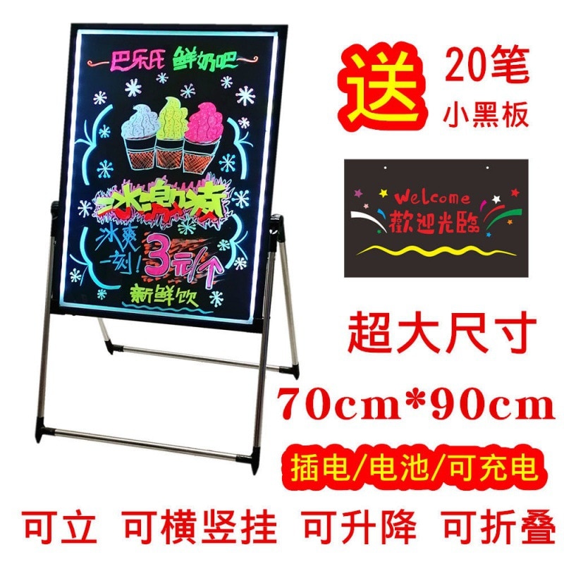 Led Handwritten Fluorescent Board For Stall Display Shop Billboard Flashing Light Box Luminous Electronic Blackboard