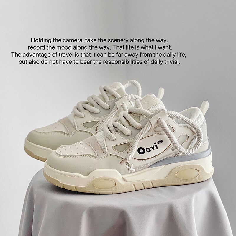 Retro Loaf Shoes Men'S Spring 2023 New Thick-Soled Couple'S Small White Shoes, National Tide Sports And Leisure Daddy