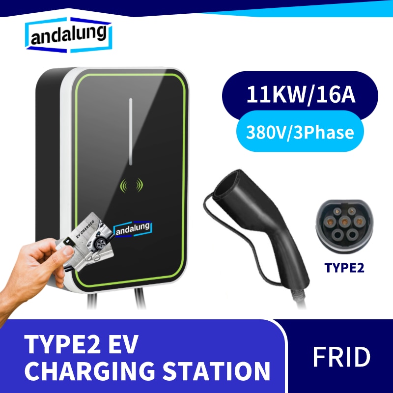 Andalung 11KW 16A Home Charger Electric Vehicle Charging Cable Type 2 Car Wallbox Station For Driving