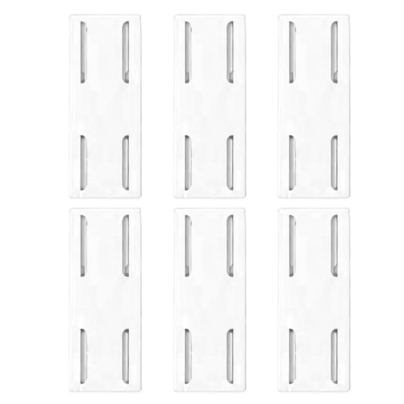6pcs Power Strip Home Office Movable Socket Fixer Removable Cable Organizer Self Adhesive Wall Mounted Surge Protector Stable