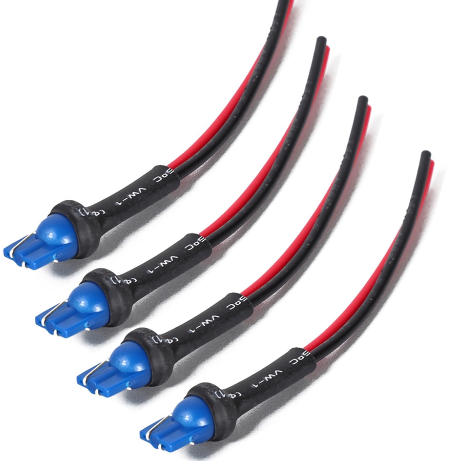 New 4Pcs W5W LED T10 Socket Male Plug Connector Adapter Extended Wire