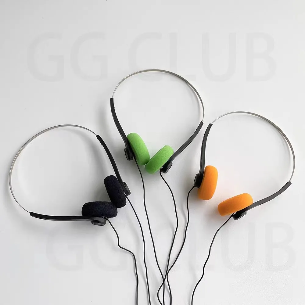 Classic Vintage-80's Headphones Retro Underwire Headphone Music Mp3 Walkman Portable Wired Headphones Sports Fashion Photo 