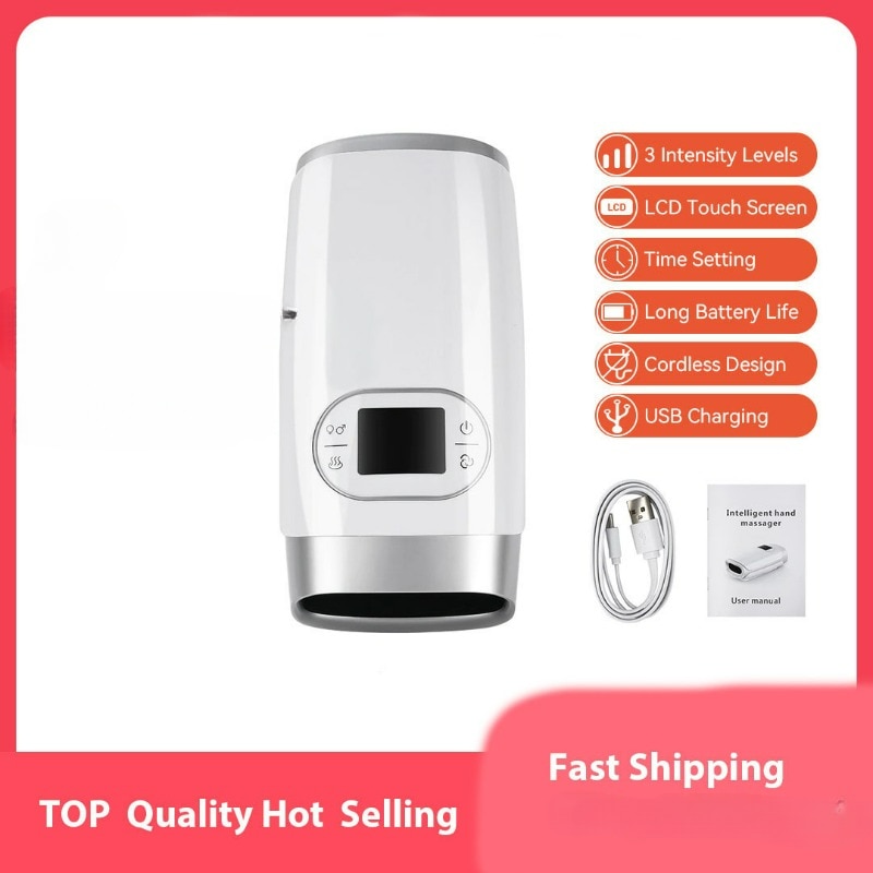 Hand Massager Acupoint Massage Heated Physiotherapy Air Compression Massage Palm Massager Finger Wrist Spa Relax Pain Relief