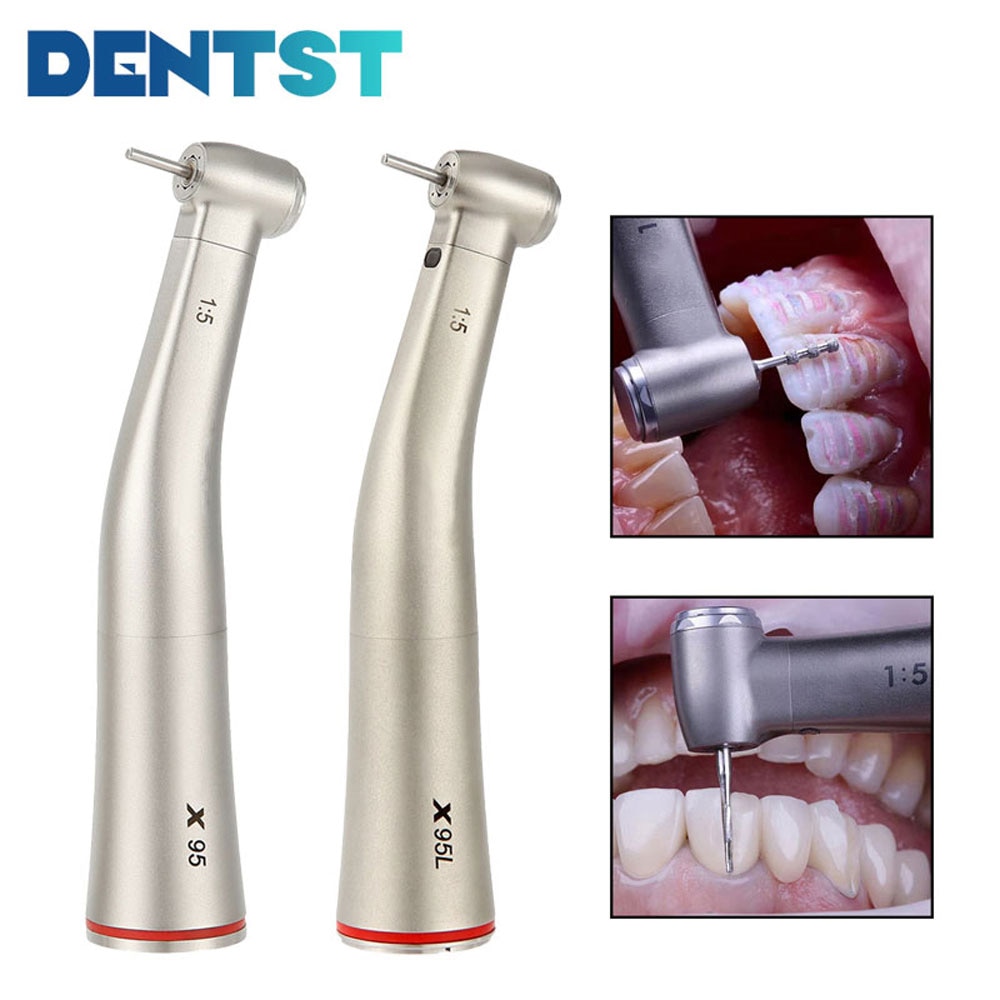 Dentistry 1:5 Increasing Low Speed Handpiece Push Button Against Angle Fiber Optic Inner Water Spray