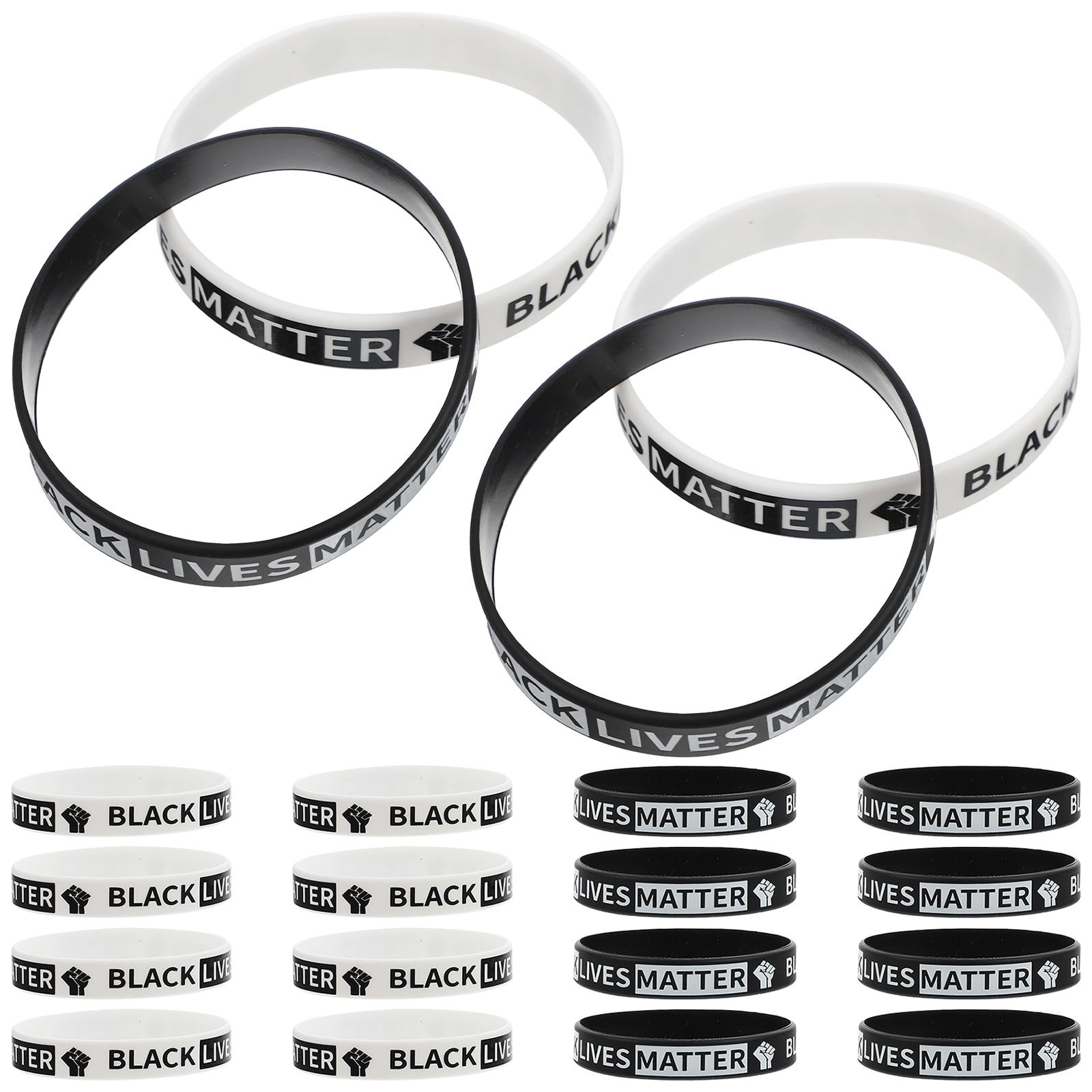 Motivational Wristbands Inspirational Quote Bracelets: 20pcs Silicone Bracelets for Men Teens Birthday Party Favors