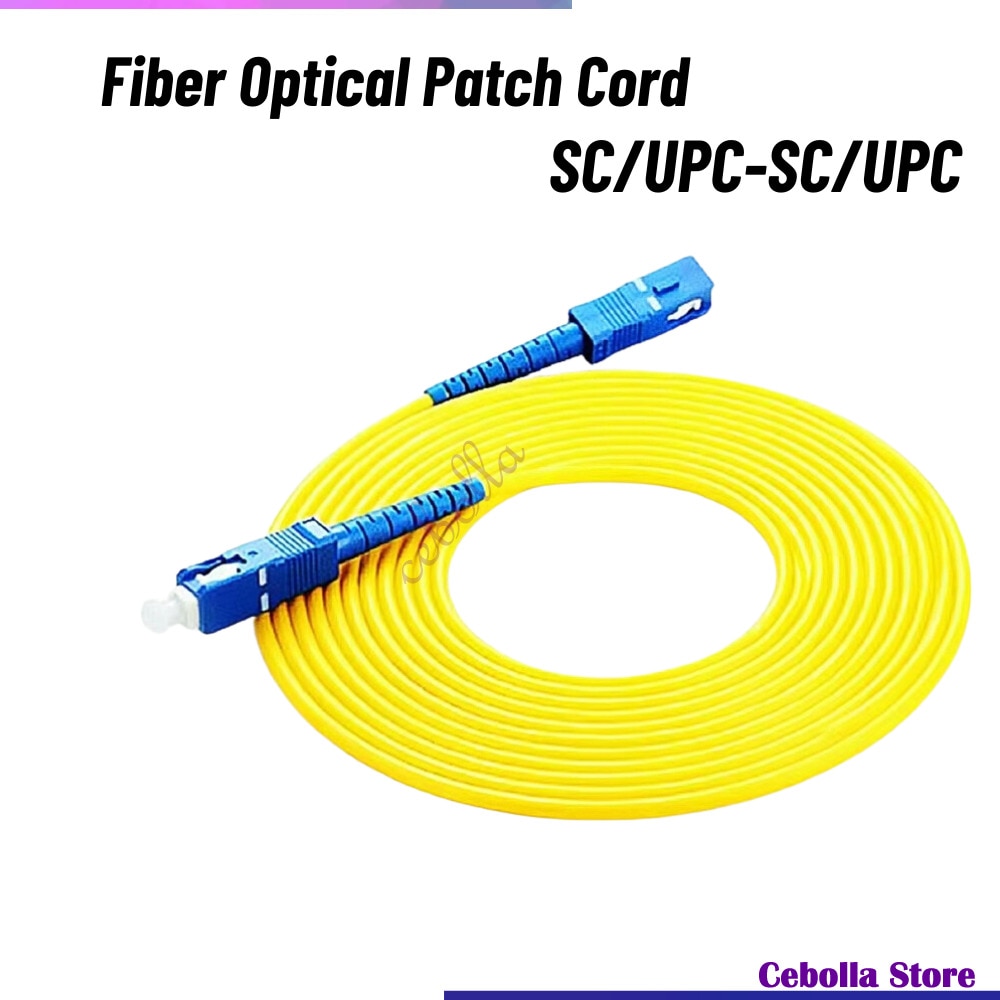 50PCS SC Simplex Single-mode Fiber Optic Patch Cable UPC SM 3.0mm 9/125um FTTH Optical Fiber Patch Cord Cable Jumper 1M/2M/3M/5M