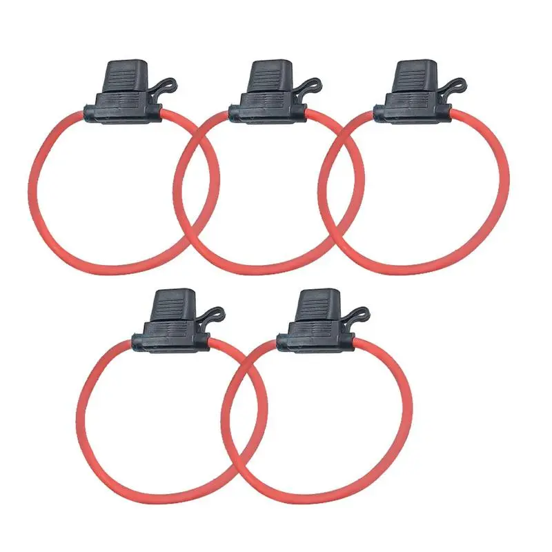 12V Inline Fuse Block 5pcs Waterproof Fuse Holder Socket Fuse Box Mini 32V Switch Fuse Holder For Heavy Duty Bus Power System