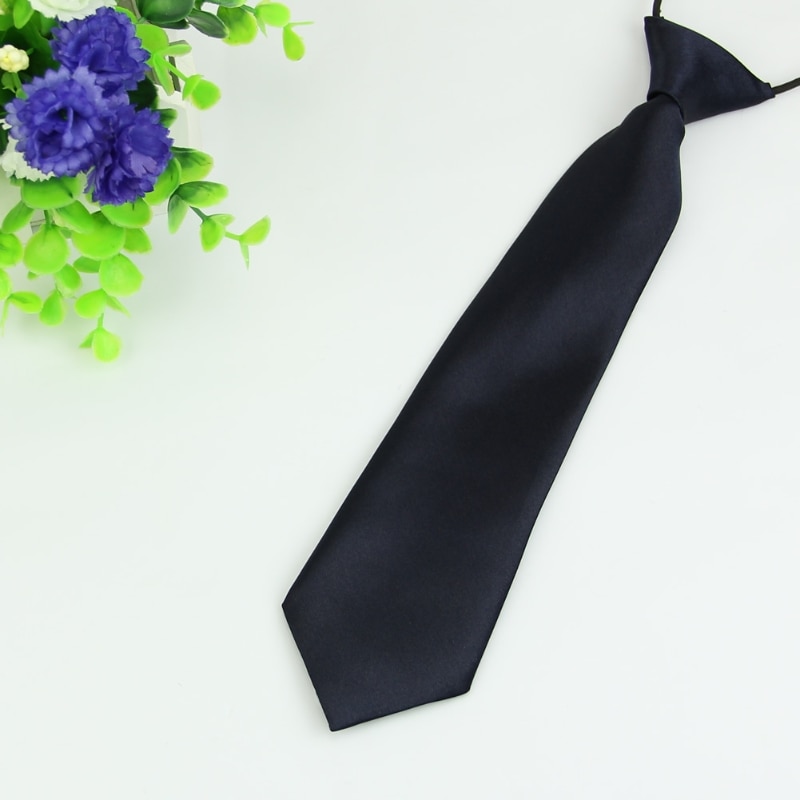 School Boys Children Kids Baby Wedding Solid Colour Elastic Tie Necktie Fashion