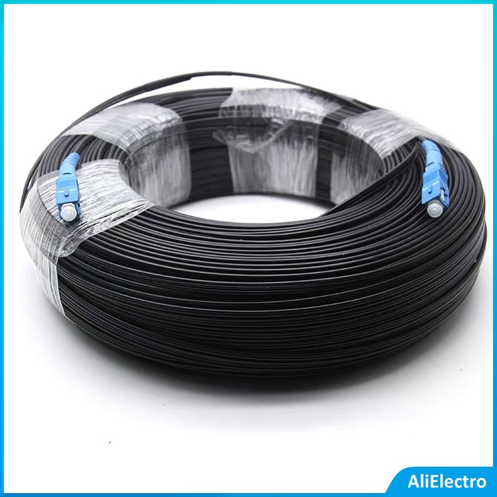 Optical Patch Cable 80M SC UPC to SC UPC Fiber Optic Drop Cable Single Mode Simplex 2.0mm Outdoor Fiber Optic Patch Cord