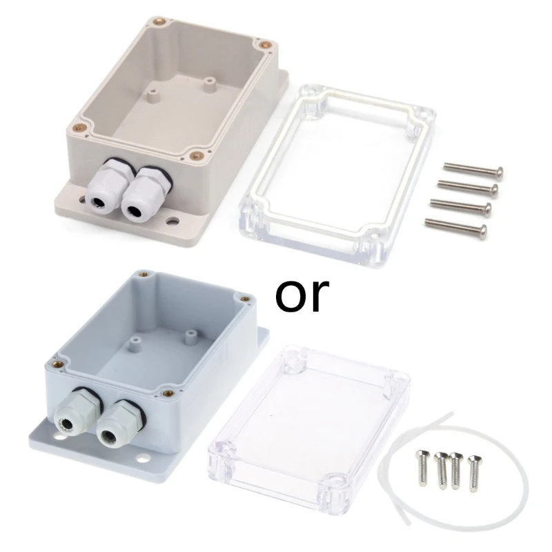 ABS Plastic Dustproof Waterproof IP66 Electrical Boxes Hinged Outdoor Universal Project Enclosure Clear Cover