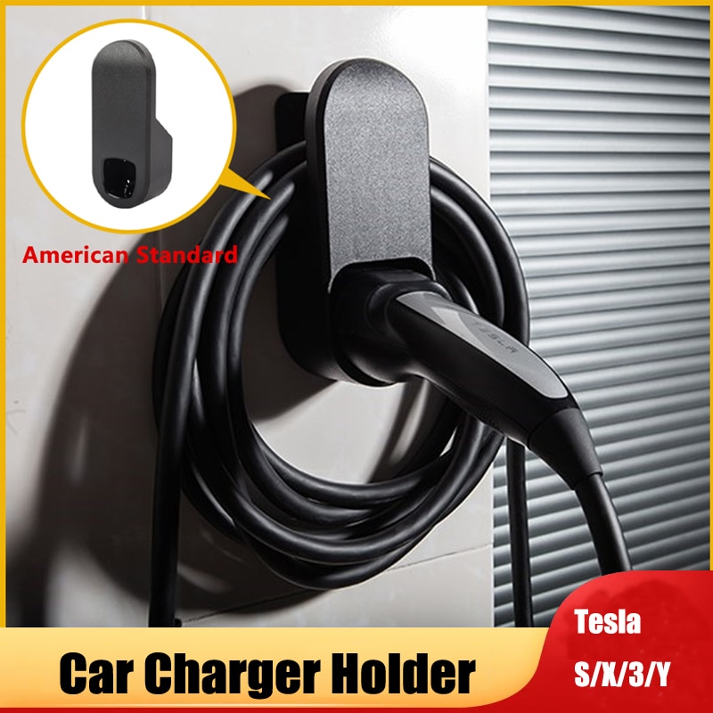 Charger Holder For Tesla Model S X 3 Y 2023 Charging Adapter Cable Wall Bracket Electric Vehicle Socket Accessories 2022