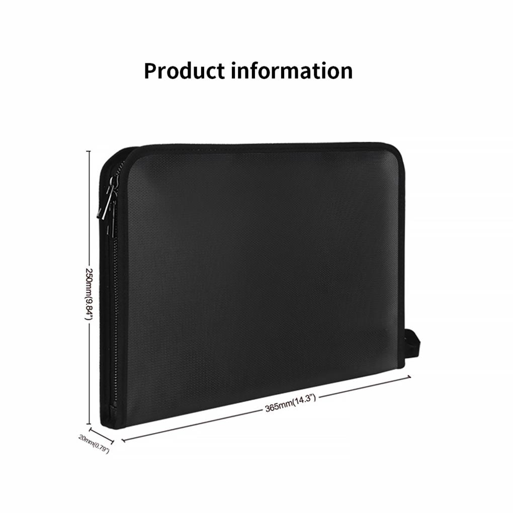 Waterproof File Holder with Label Anti-fire Documents Bag Organizer