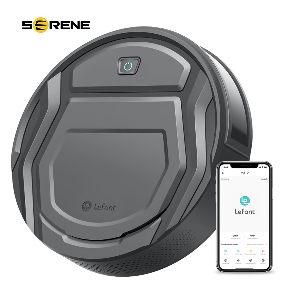 Lefant M210 Remote Connected Pro Robot Vacuum Cleaner, Tangle-Free 2200Pa Suction, Slim,Quiet, Self-Charging Wi-Fi/APP