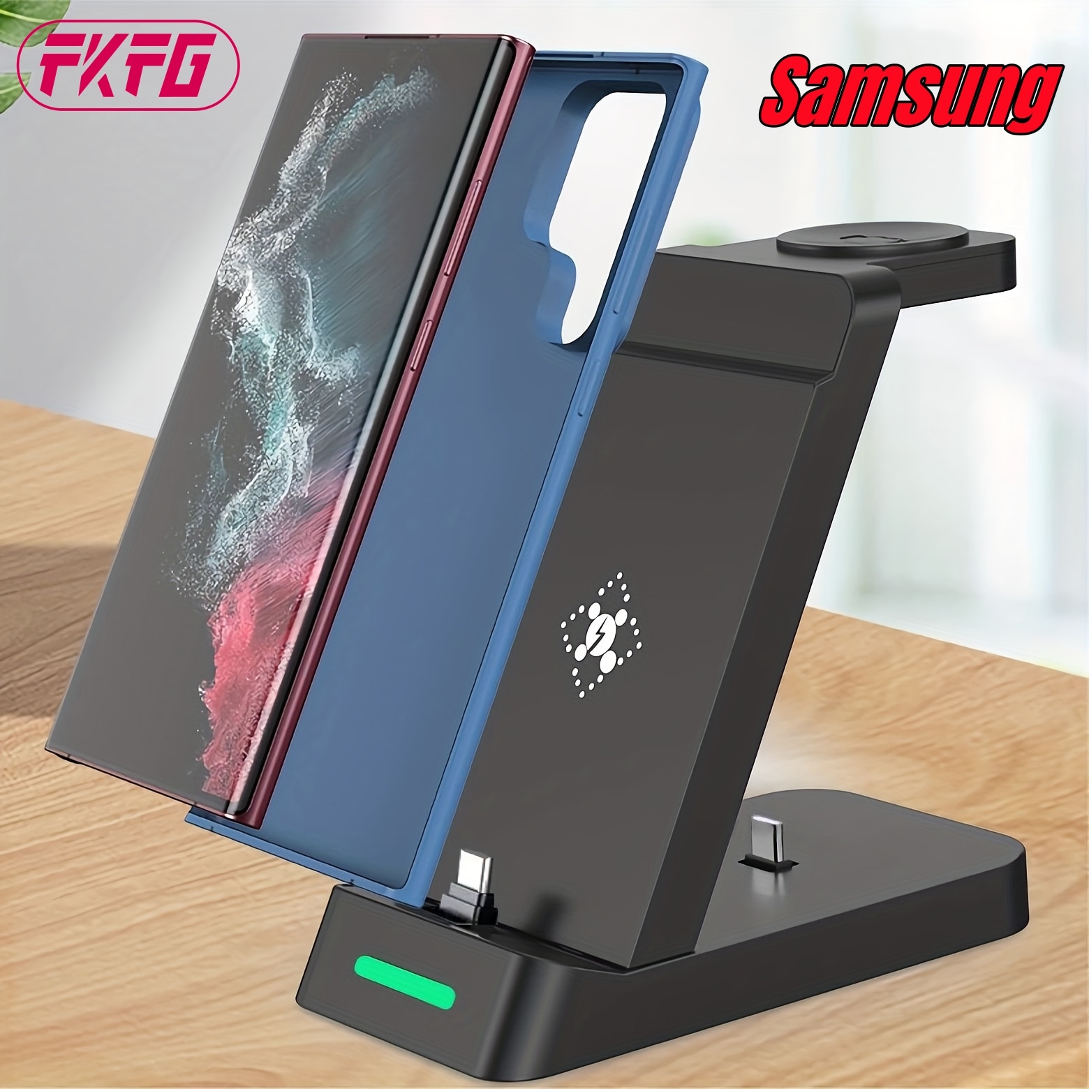 3 in1 Fast Charging Station for Samsung Device Galaxy S23 Ultra/S22/S21/Note20/Z Fold 4/Galaxy Buds/Galaxy Watch 5 Pro/4/3