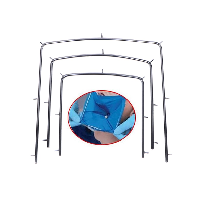 1Pc S/M/L Dental Stainless Steel Rubber Dam Frame Holder Dentistry Accessories Washable Oral Barrier Tools Dental Lab Supplies