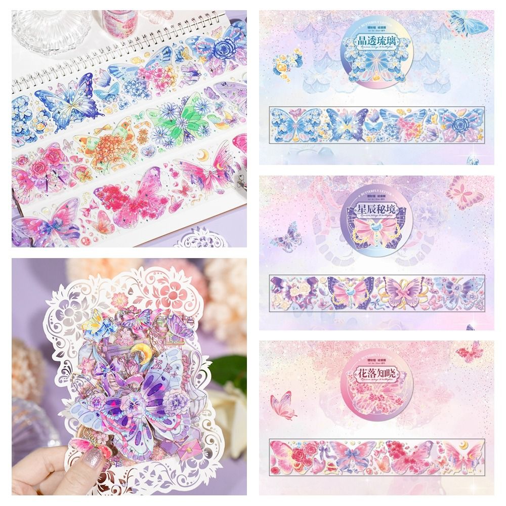 Butterfly PET Tape Cute Journal Collage DIY Scrapbooking Decoration Masking Tape Kawaii Stationery