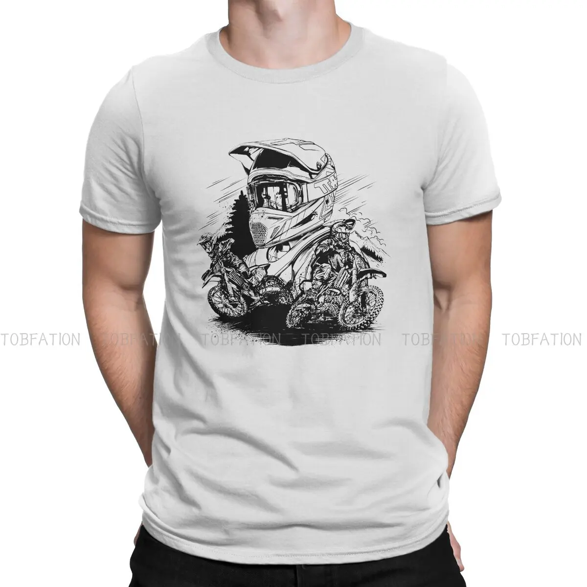 MTB Hipster TShirts Male Graphic Pure Cotton Tops T Shirt Round Neck