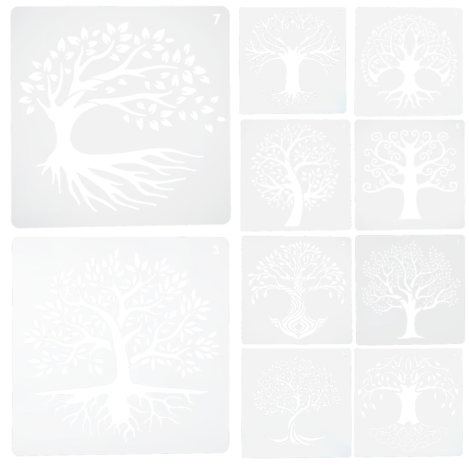 Diy Painting Stencil Reusable Stencils DIY Craft Hollowed Tree Spray Template