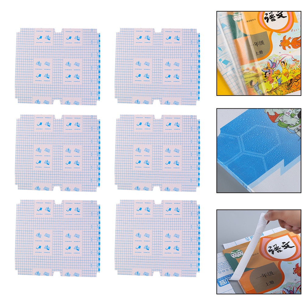 16 Pcs Self-adhesive Waterproof Book Cover Anti-wrinkle Textbook Covers Anti-slip Frosted Pp Student Plastic Films