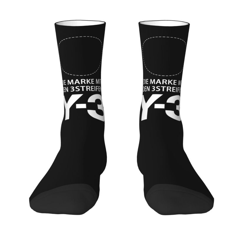 Yohji Yamamoto Mens Crew Socks Unisex Cool Spring Summer Autumn Winter Dress Socks
