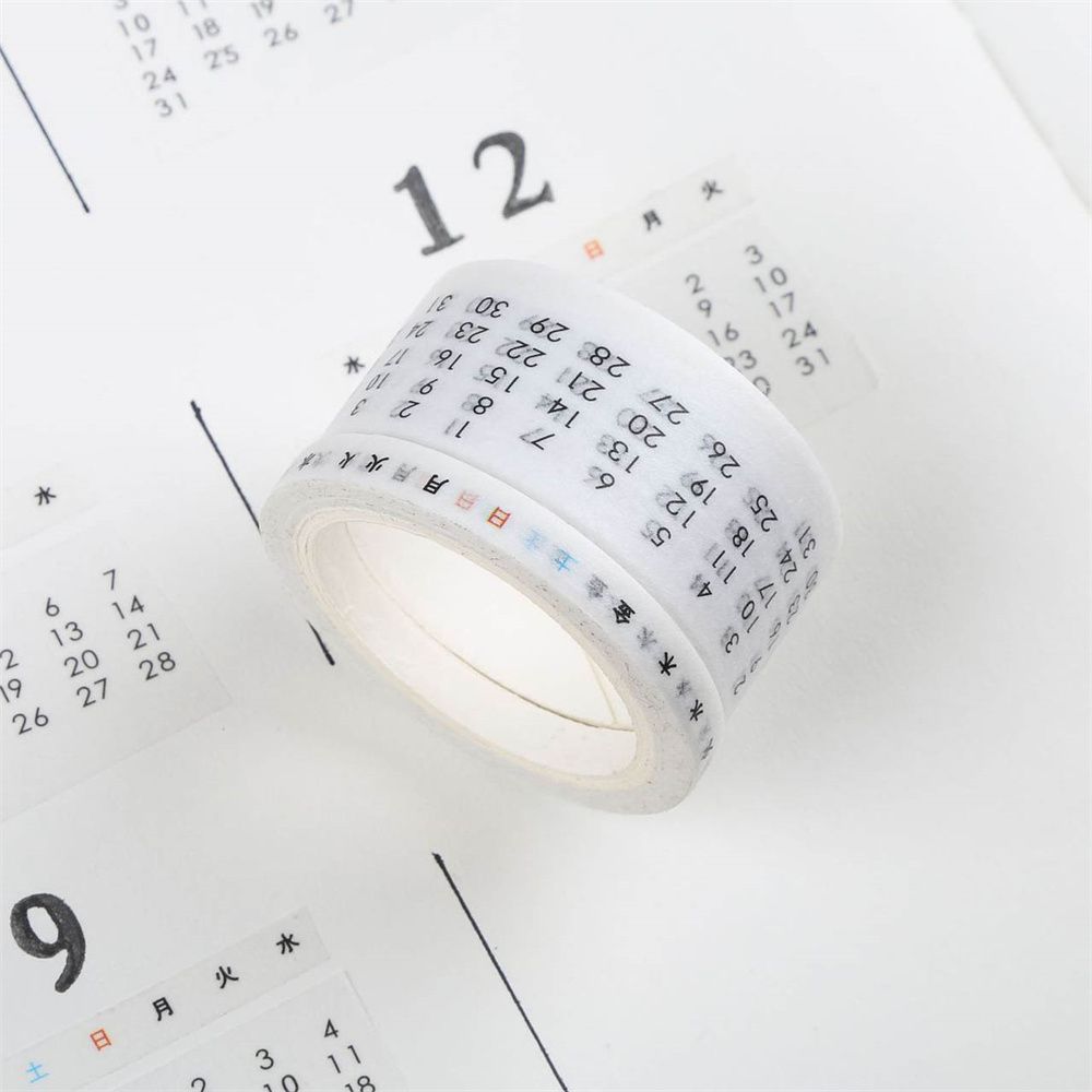 Stationary DIY Scrapbooking Scrapbooking Paper Planner Masking Tape Journal Supplies 2022 Calendar Tape Date Week