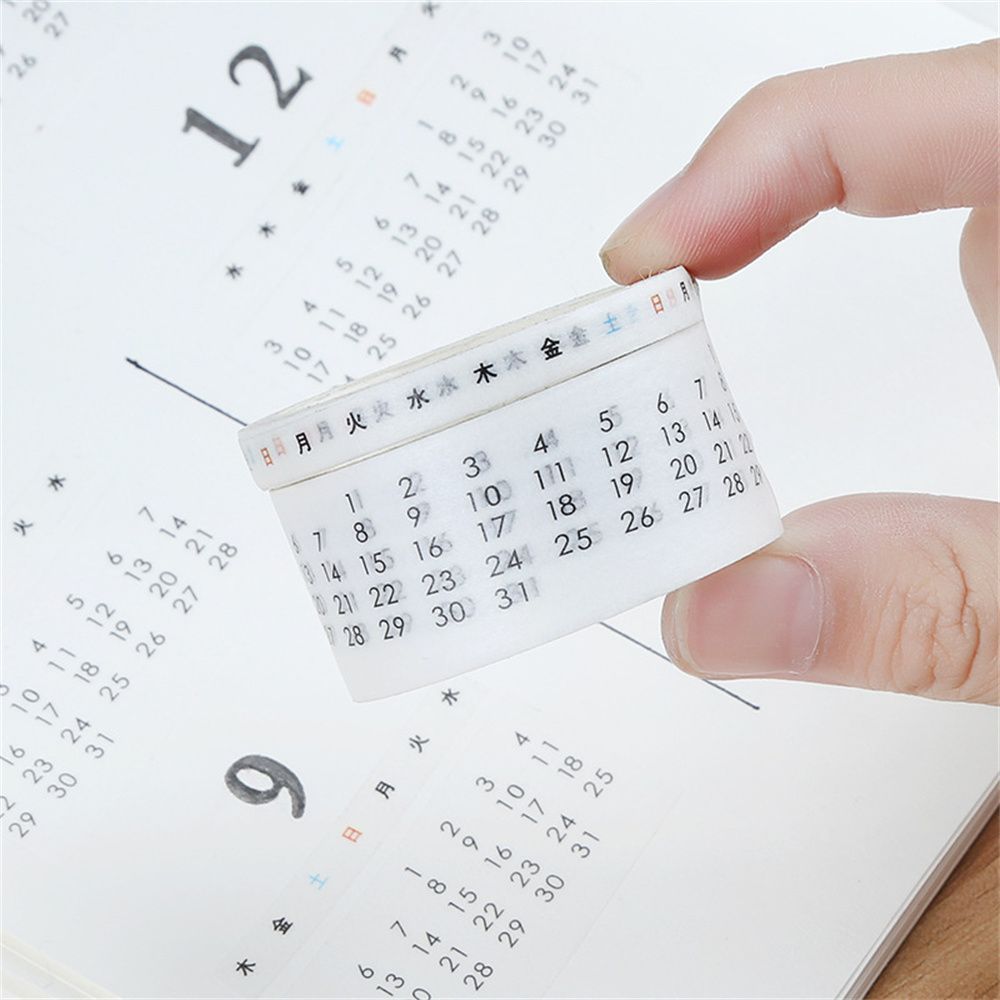 Scrapbooking Paper School Supplies Handbook Tape Journal Supplies 2022 Calendar Tape Date Week Planner Masking Tape