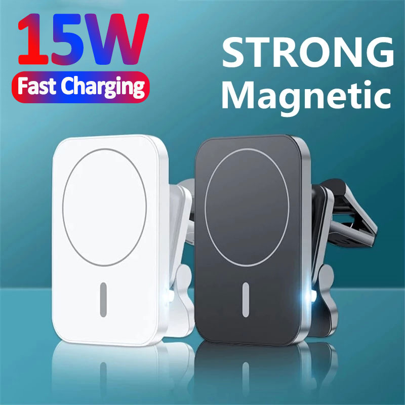 2023 15W Magnetic Car Wireless Chargers Air Vent Phone Holder for iphone 14 13 12 Pro Max Macsafe Charger Fast Charging Station