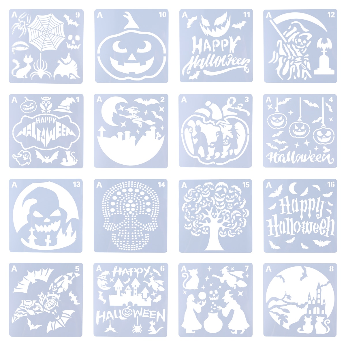 16 Painting Stencil Stencils Template Painting Stencils for Kids Painting Paper, Glass, Wood, Walls