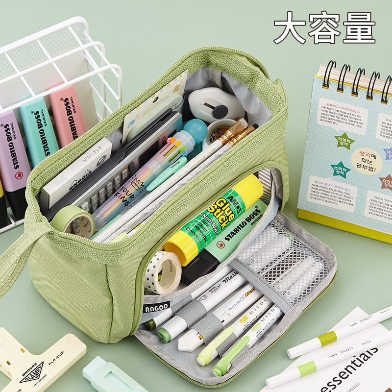 Large Capacity Multifunctional Pencil Bags Case Advanced Simple Children Student Pen Box Stationery Storage School Stationery