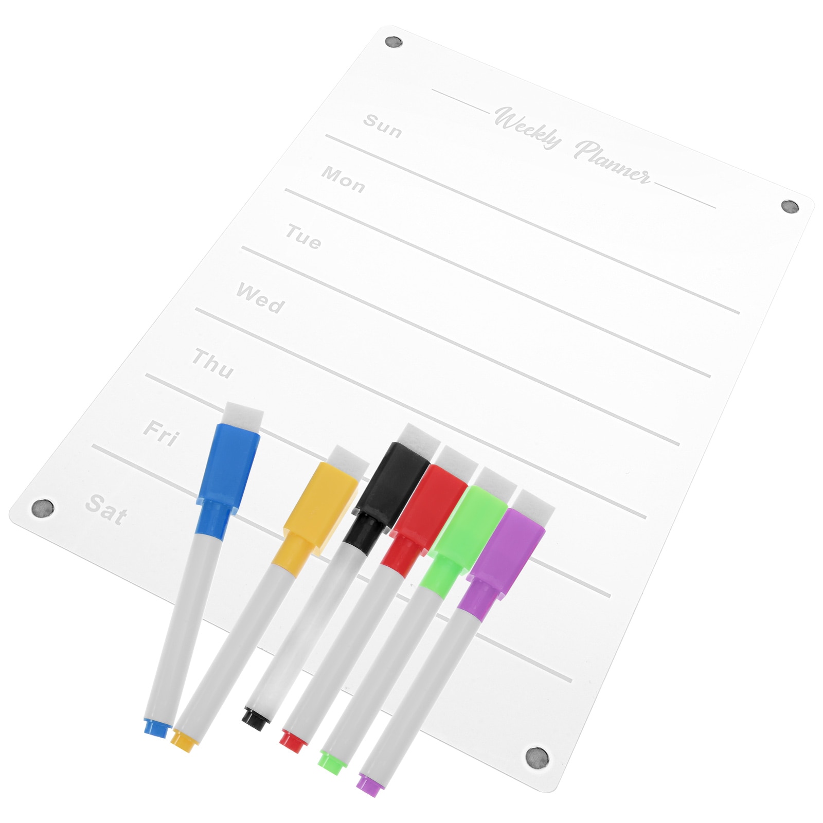 Weekly Plan Message Board To-do-list Fridge Clear Daily Planner Magnetic Acrylic White Dry Erase