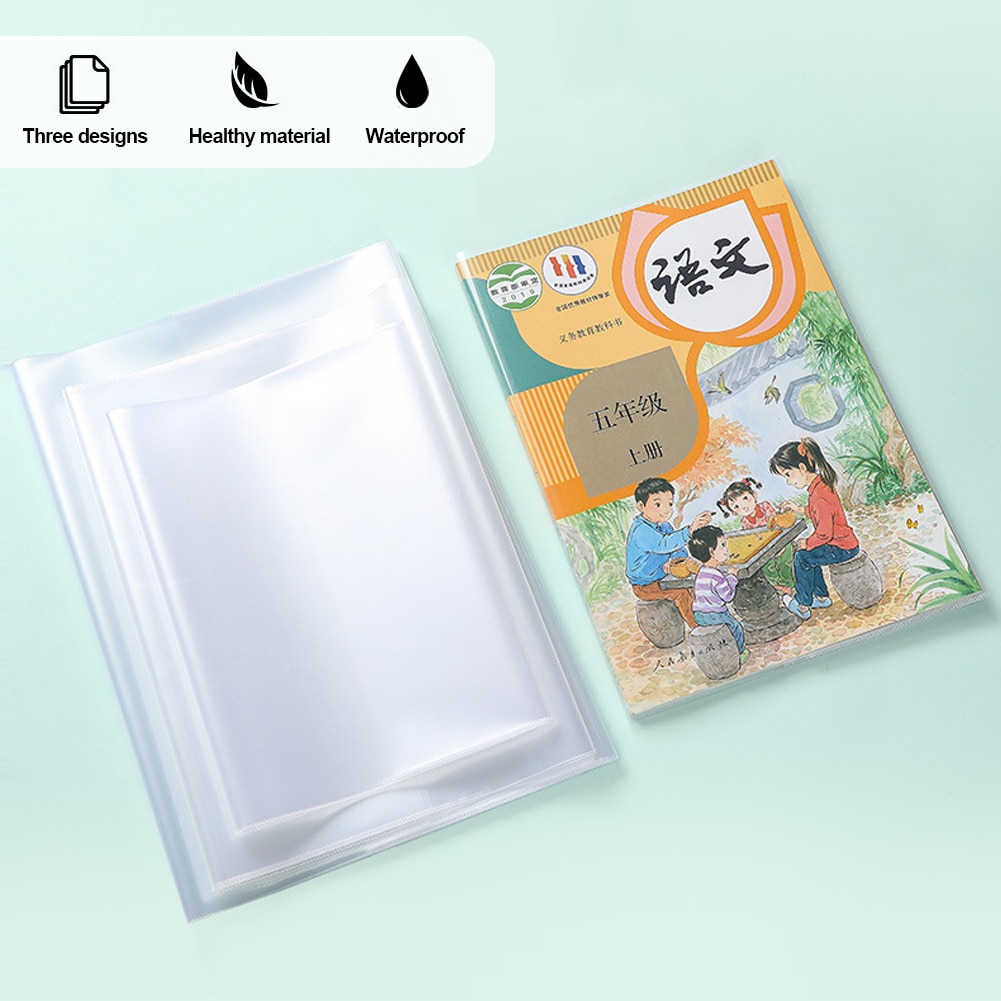 10pcs/set Reusable Book Cover Transparent Book Protection Cover Safe Easy To Install Notebook Cover Waterproof Slipcases Student