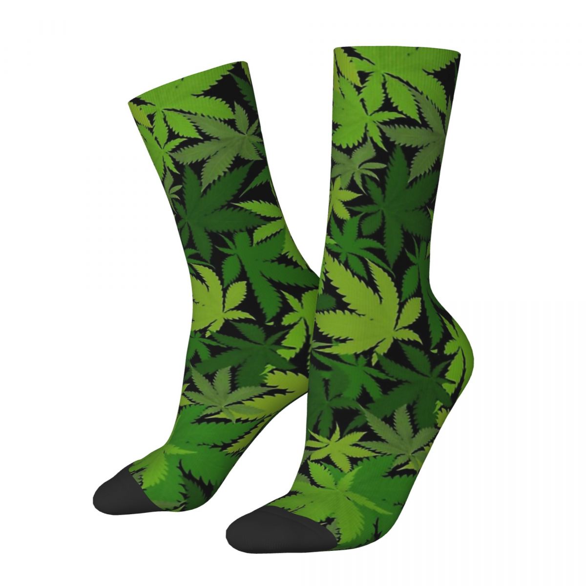 Weed Leaf Camo Camouflage Army Kawaii Socks Travel Cartoon Pattern Socks