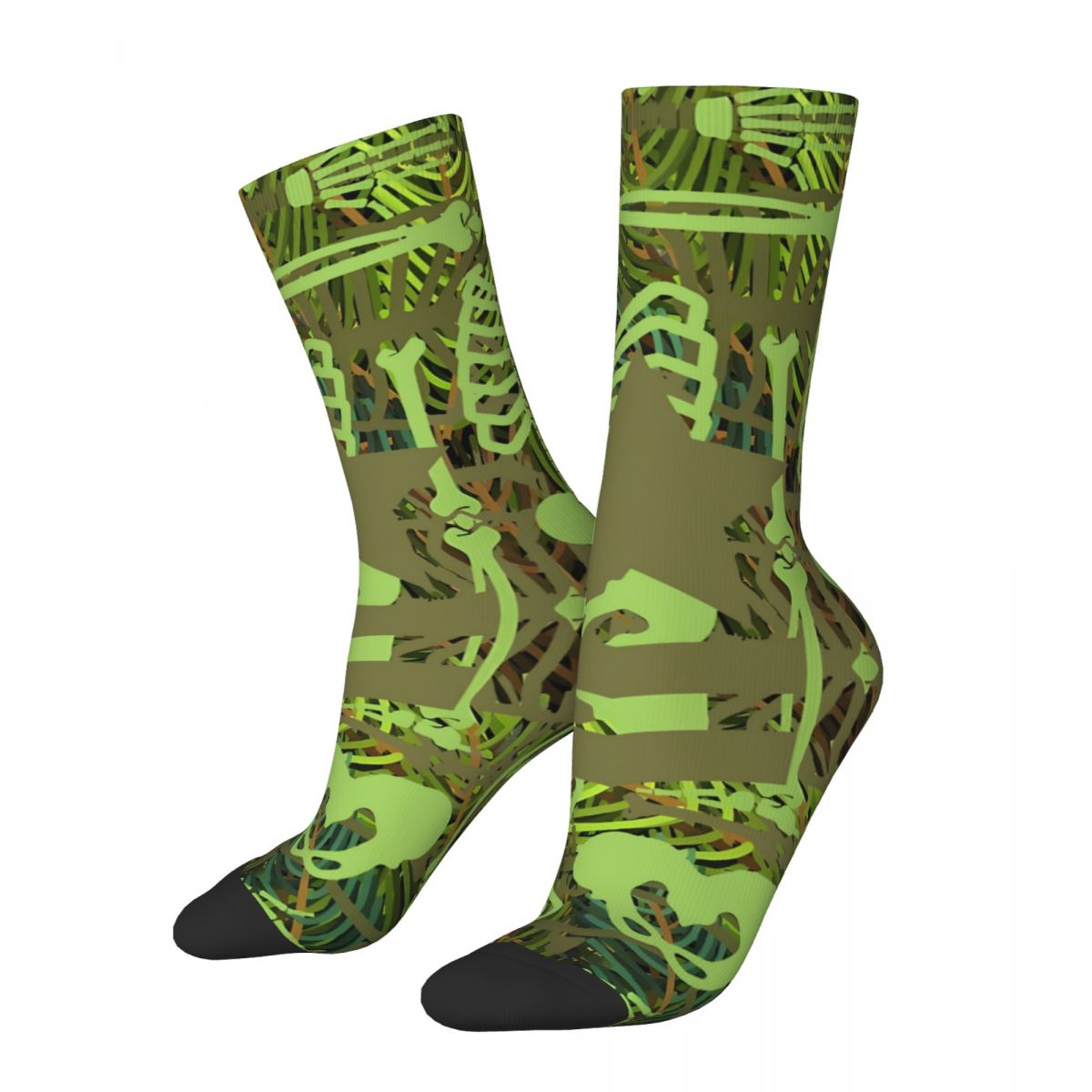 Camo Skeleton Camouflage Unisex Winter Socks Windproof Happy Socks Street Style Crazy Sock