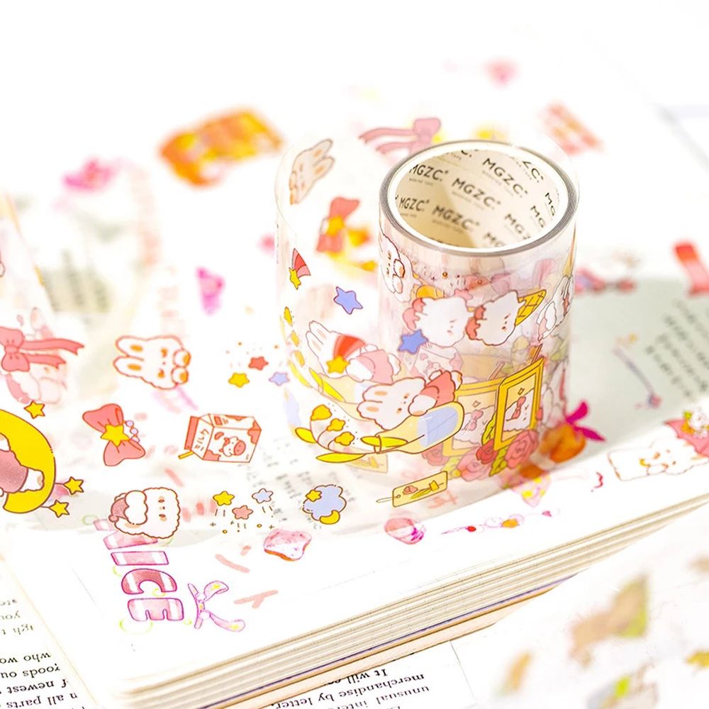 Account Students Stationery DIY Material Label Tape Decorative Tape Adhesive Tape Masking Tape Kawaii Bunny Bear Series