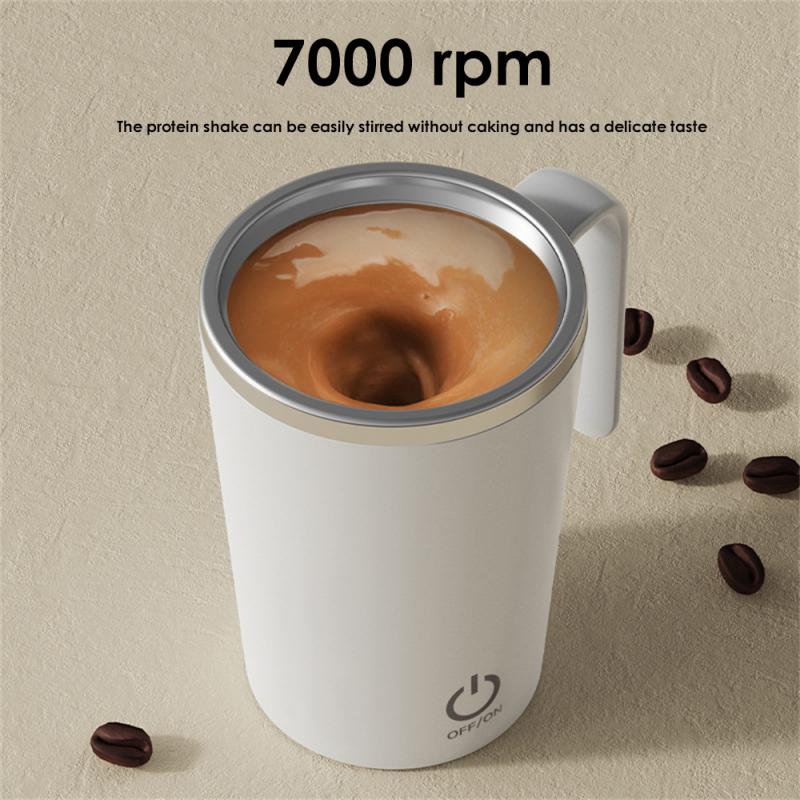 Automatic Mixing Cup Stirring Coffee Mug Electric Milk Mug Stainless Steel Mixing Magnetic Rotating Usb Charging Juice Water Cup