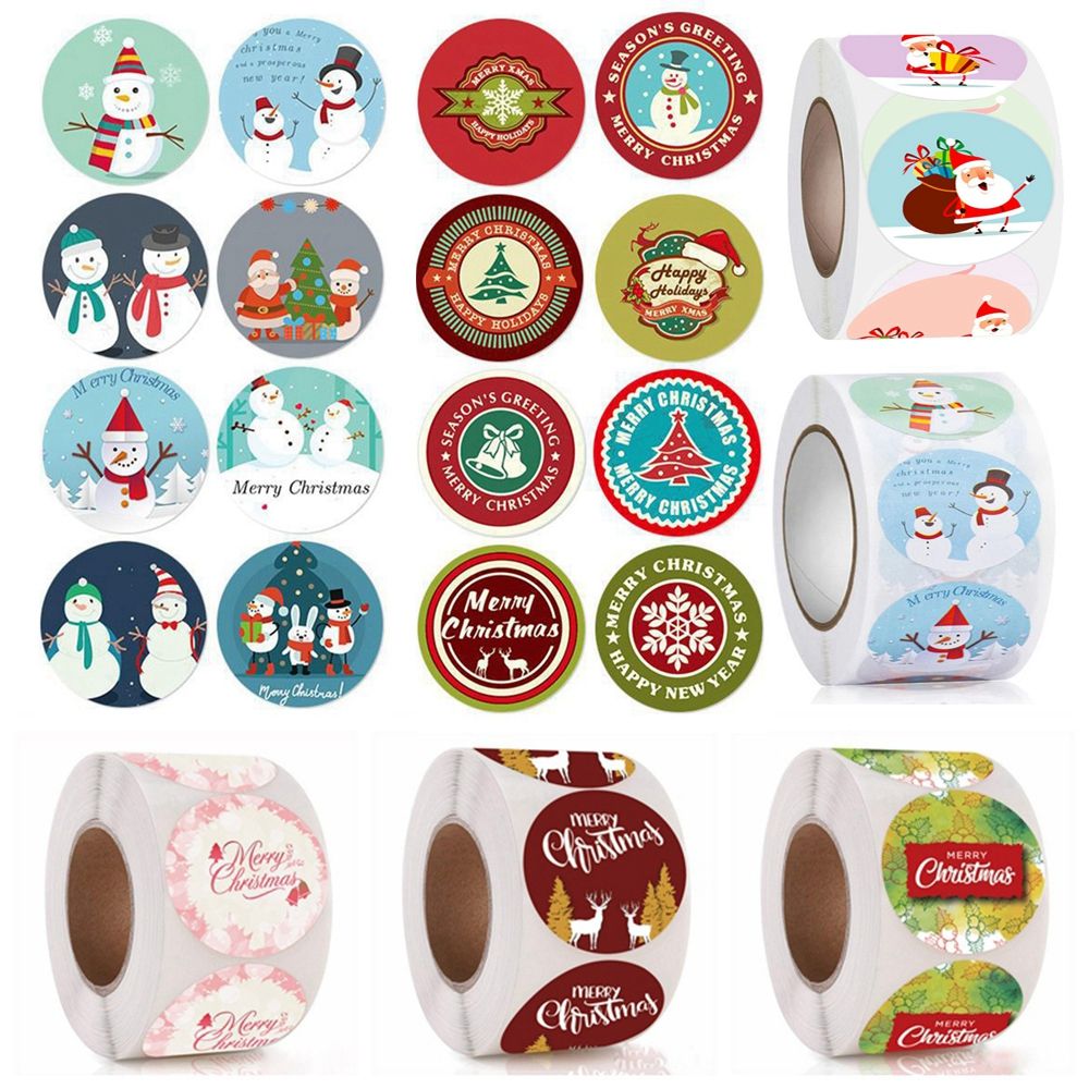 Decoration Christmas Holiday Decoration Greeting Cards Decorations Package Stickers Packing Labels Christmas Stickers