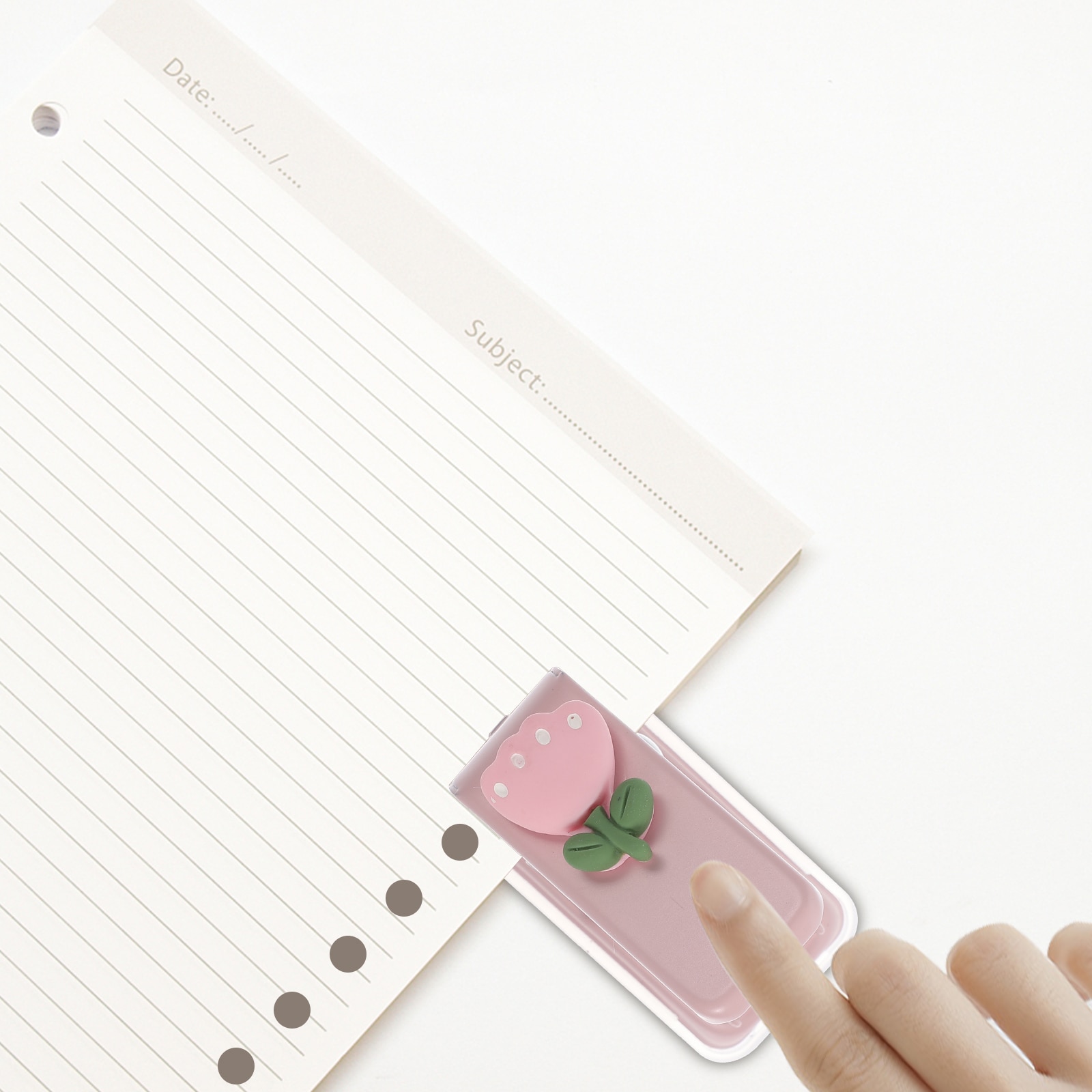 Mini Hole Punch Loose Leaf Puncher Circle Paper Tool Portable Binder Book Binding Materials Metal Manual Office