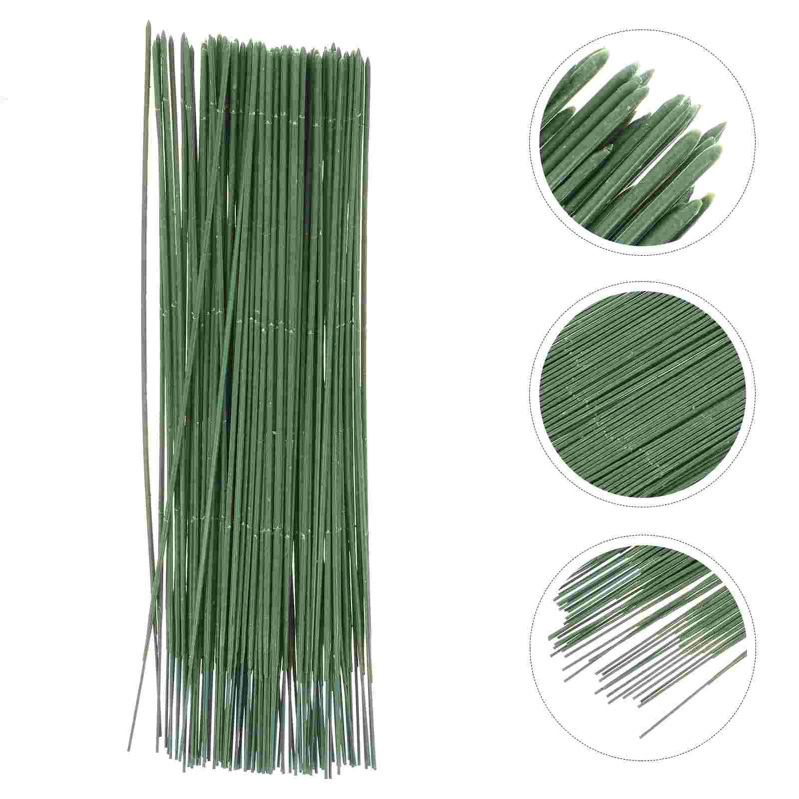 Floral Arrangement Tool Artificial Flower Wire Rod DIY Stem Support Plastic Flowers Simulation Floral Decorative