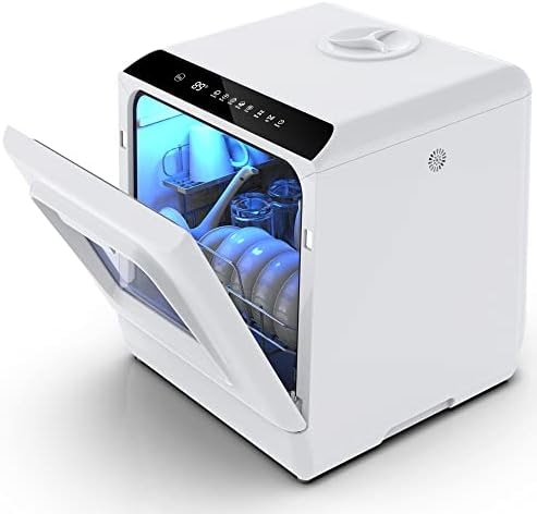 Countertop Dishwasher, IAGREEA Compact Mini Dishwasher With 7 Washing Programs, Auto Injection, Anti-Leakage, Fruit & Veget