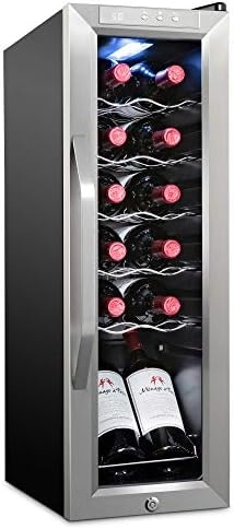 18 Compressor Wine Cooler Refrigerator w/Lock | Large Freestanding Wine Cellar For Red, White, Champagne or Sparkling Wine | 41