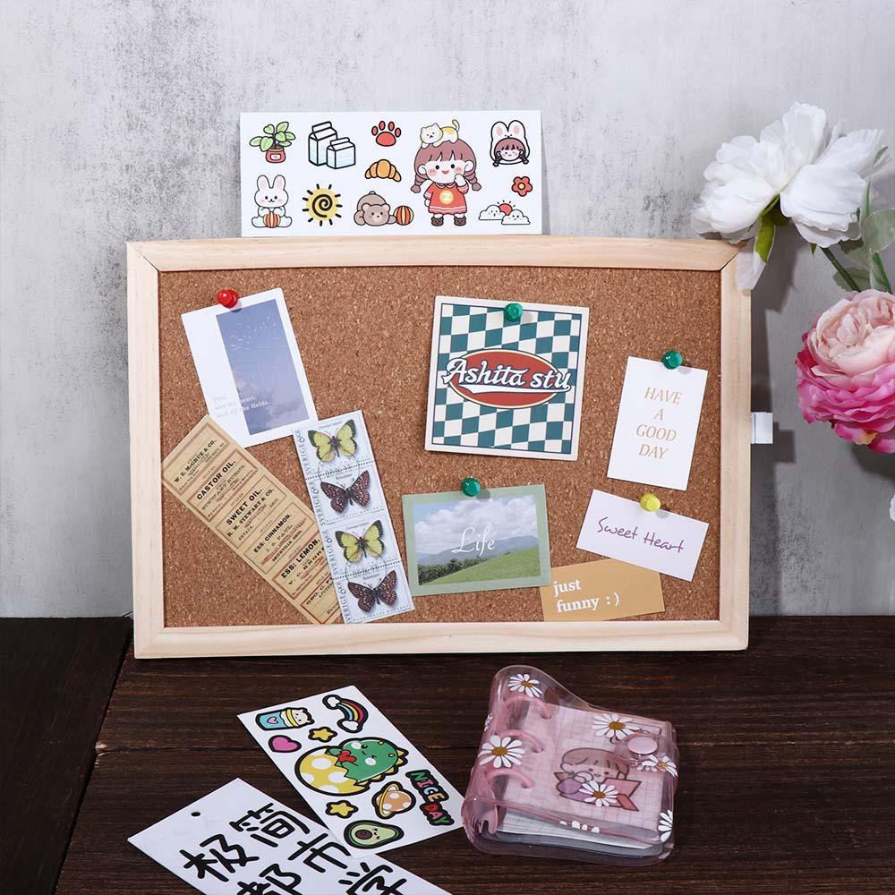 Wood School Shop Home Notice Note Board Jewelry Display Stand Memo Board Frame Photo Background Board Message Board Kit
