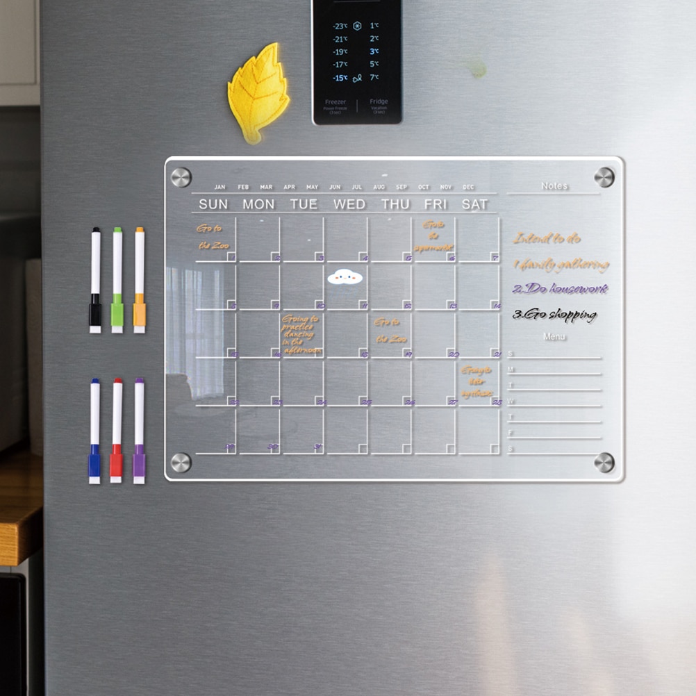 Rewritable Dry Erase Board For Wall White Calendar Dry Erase Magnetic Fridge Whiteboard Acrylic