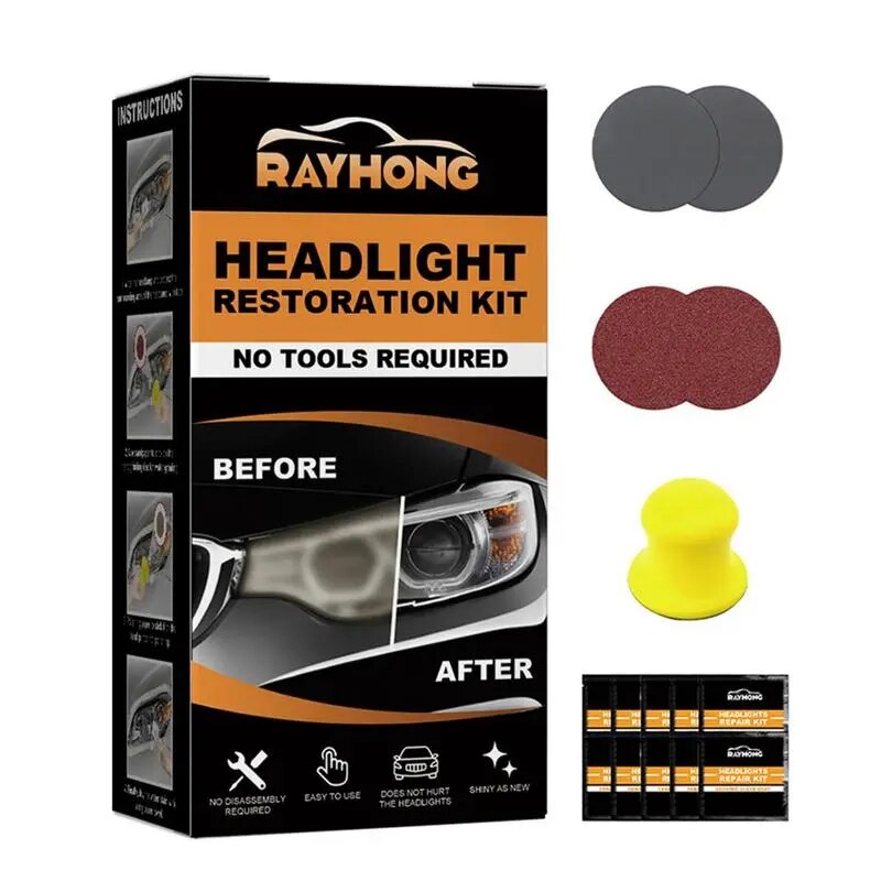 Restore Head Light Cleaning Kits Ceramic Restoration For Automobile Headlight No Power Tools Required Headlight Repair Kit