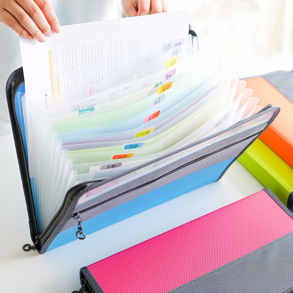 Bag Storage Wallet School Paper Folder Expanding Wallet A4 File Folder Bag Document Organ Bag Document Organiser