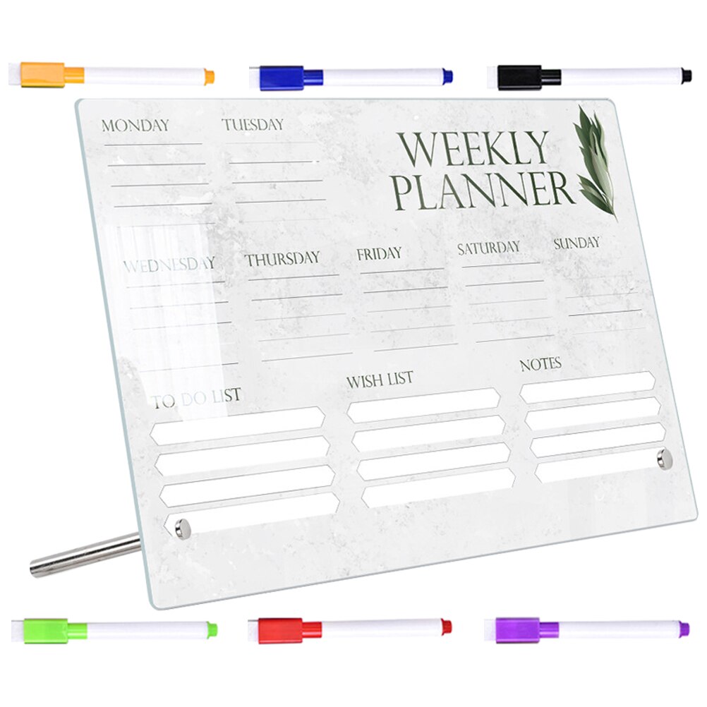 1 Set Erasable Acrylic Board Acrylic Dry Erase Board Acrylic Drawing Board for School Kitchen