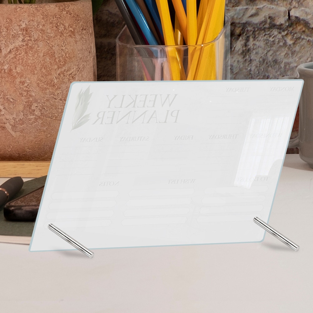 1 Set Desk Whiteboard Desk White Board Desktop Dry Erase Board Acrylic Planner Erase Board for Office
